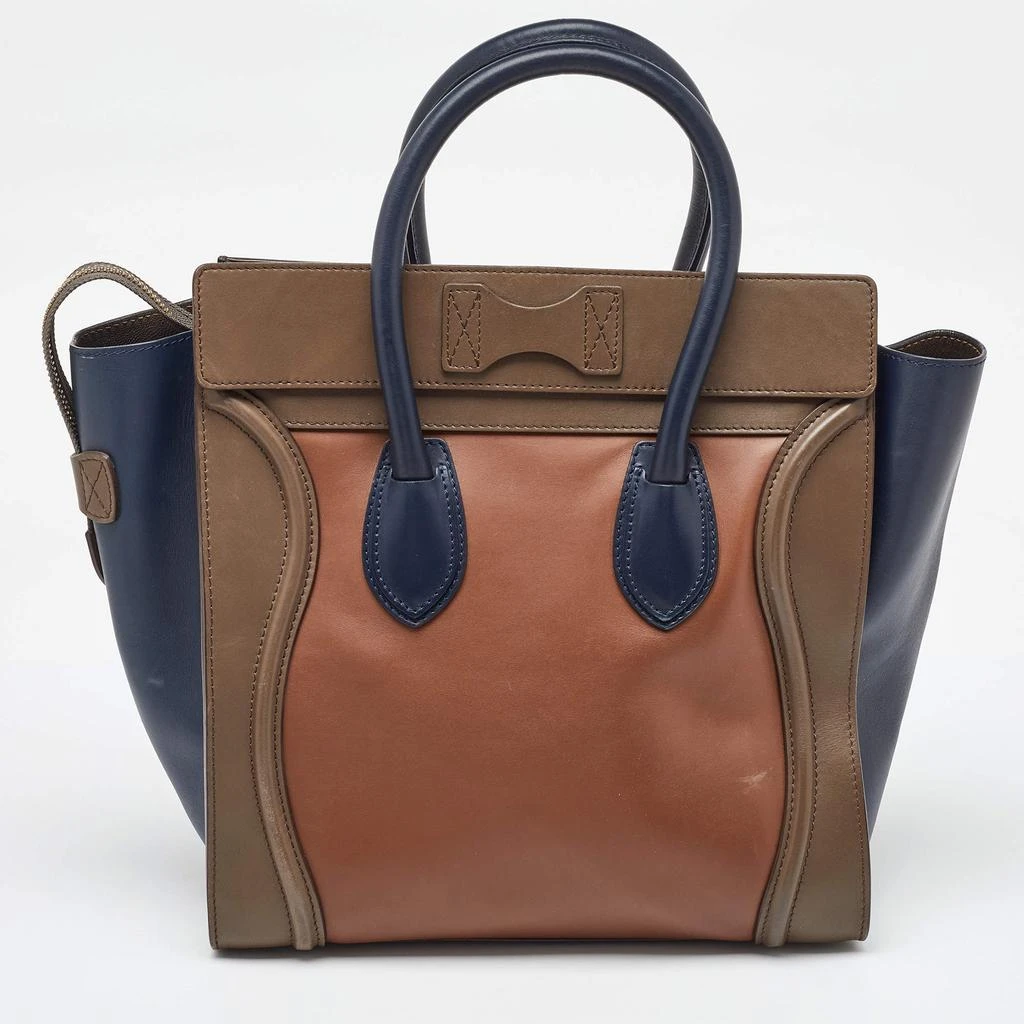Celine Celine Tricolor Leather Mini Luggage Tote 4
