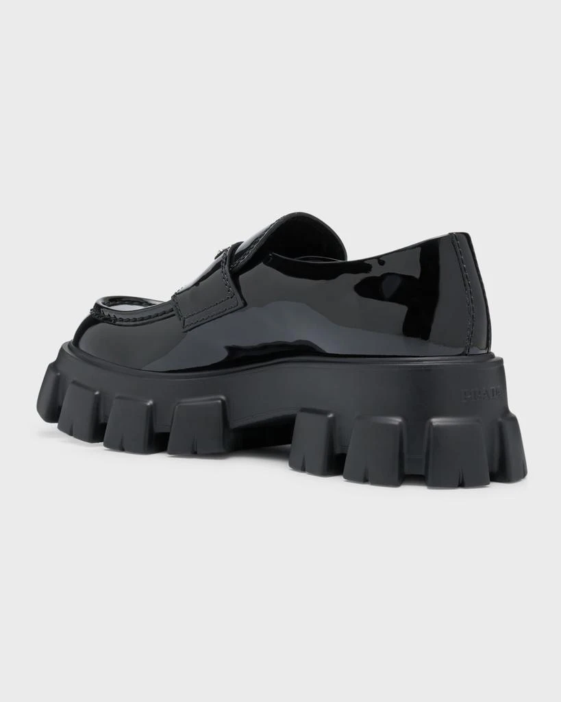 Prada Men's Monolith Patent Leather Loafers 3
