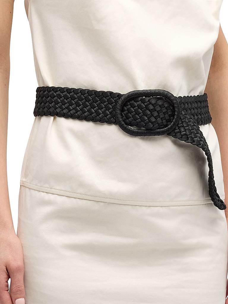 Totême Wide Braided Leather & Nylon Belt