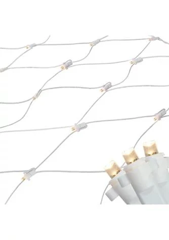 Northlight 2 X 8 Warm White Led Wide Angle Net Style Column Wrap Christmas Lights  White Wire 1