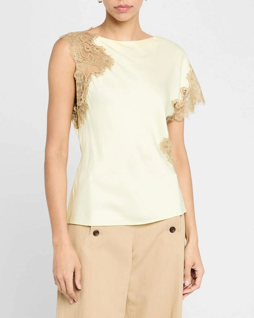 A.L.C. Alessia Satin and Lace Top 4