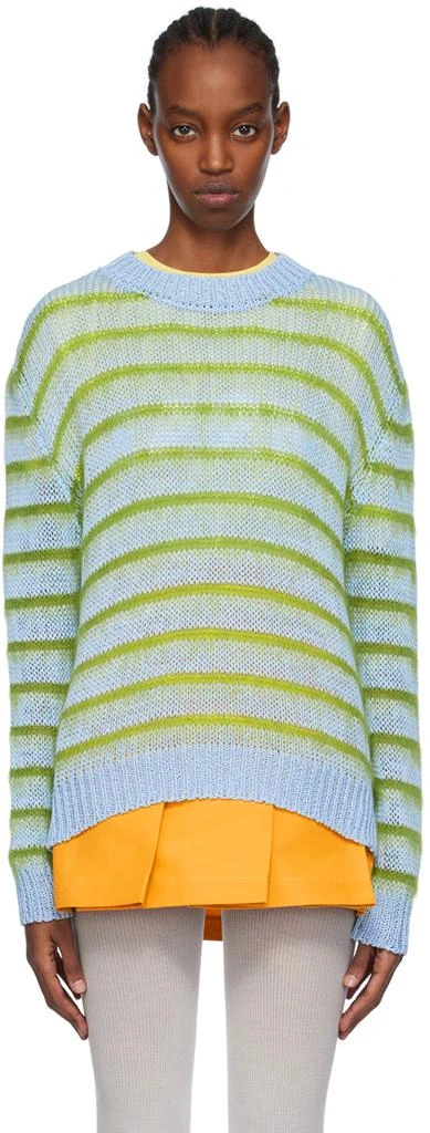 Marni Blue & Green Striped Sweater 1
