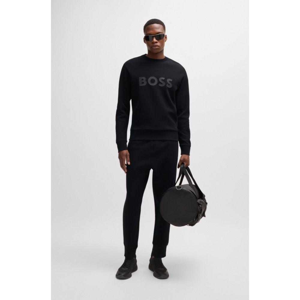 Hugo Boss Stretch-cotton sweatshirt with sandwich logo