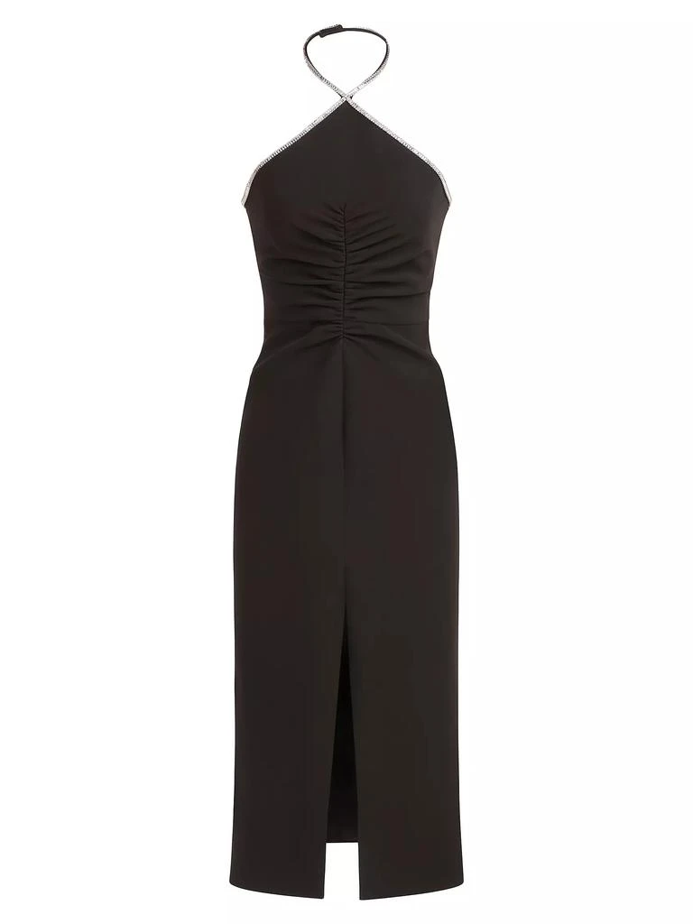 Halston Heritage Piper Halter Crystal-Trim Midi-Dress 1