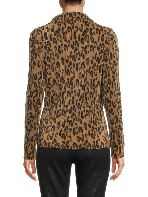 Cyrus Leopard Print Pleated Shirt 2