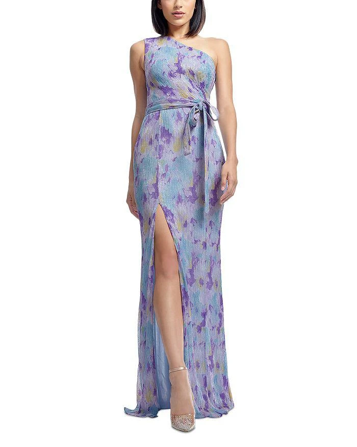 dress the population one shoulder dress Dress The Population Women's Idalia Maxi Dress - Blue - Size XL