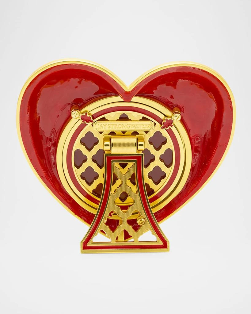 Jay Strongwater Chantal Ruby Heart Frame, 3" x 4" 2