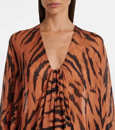 Adriana Degreas x Sabine Getty printed silk kaftan 4