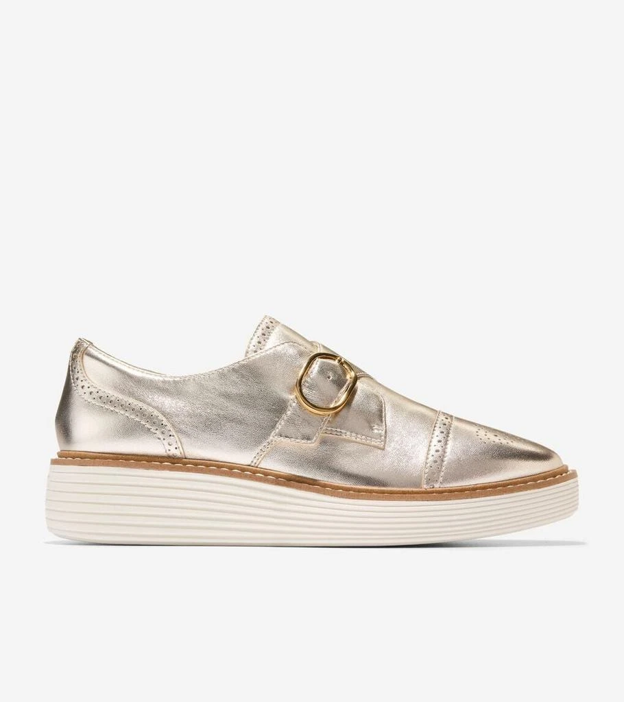 Cole Haan Women
s  OriginalGrand W31694 Oxford Gold Monk Strap Shoes ZOGG403 2