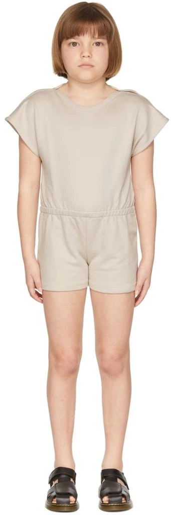 Misha 
Puff Kids Gray French Terry Romper 2