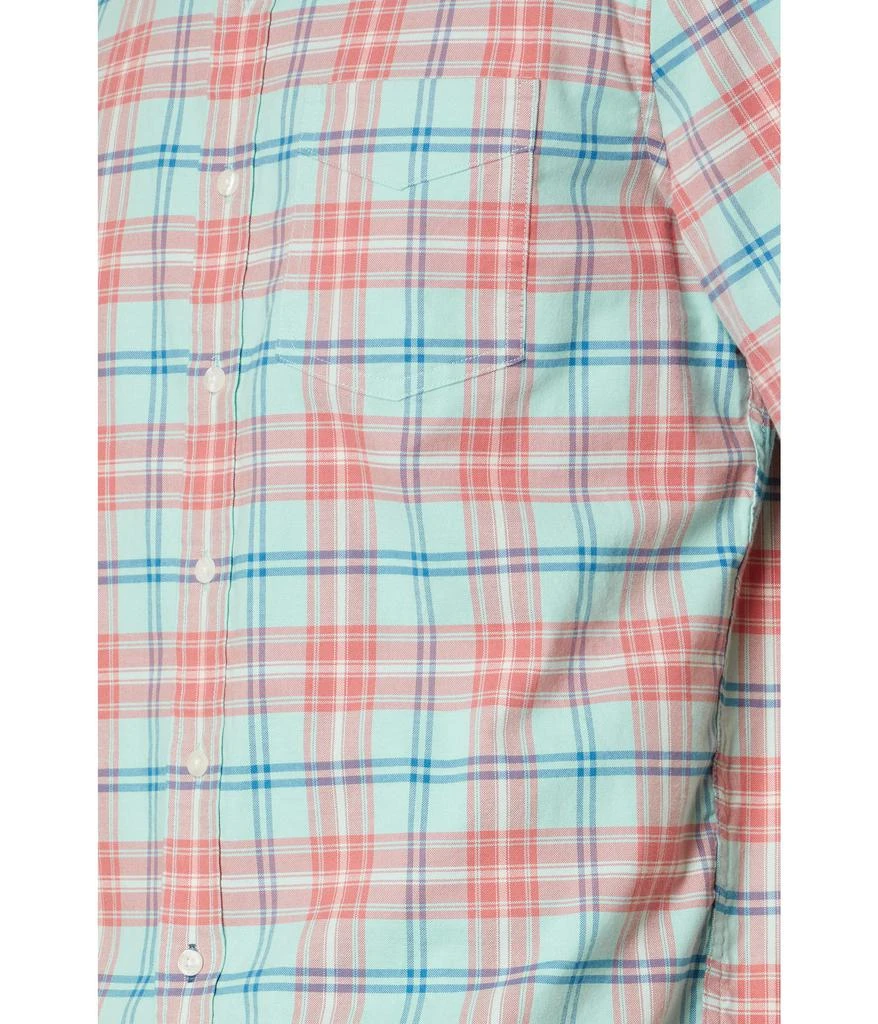 L.L.BEAN Comfort Stretch Oxford Short Sleeve Slightly Fitted Plaid 3