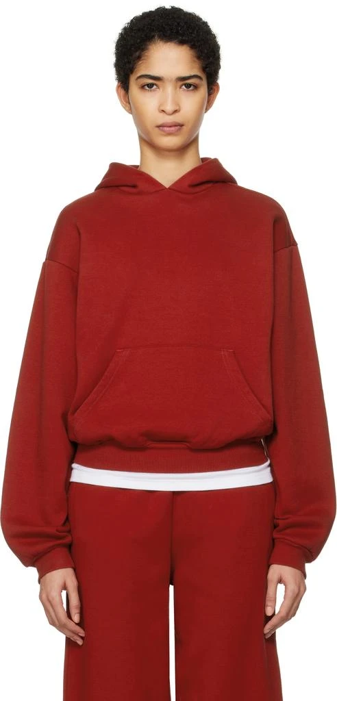 SKIMS Red Cotton Fleece Classic Hoodie 1