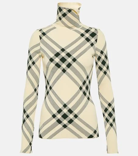 Burberry Burberry Check turtleneck sweater 1
