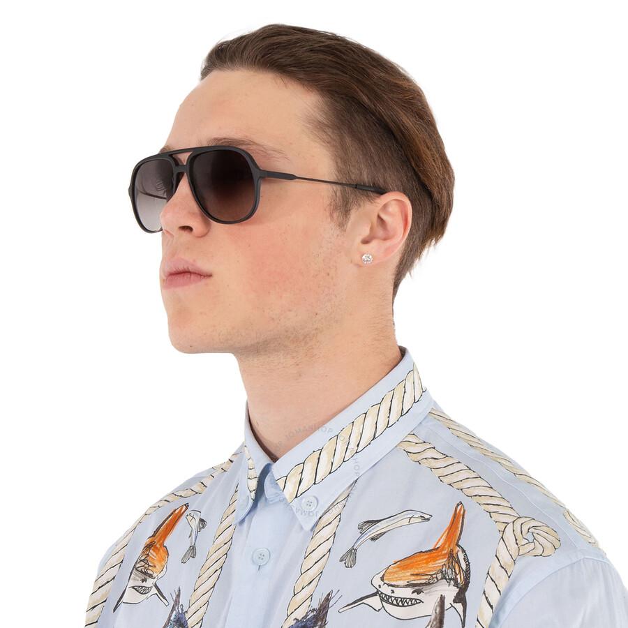 Salvatore Ferragamo Salvatore Ferragamo Grey Gradient Pilot Men's Sunglasses SF999S 002 60