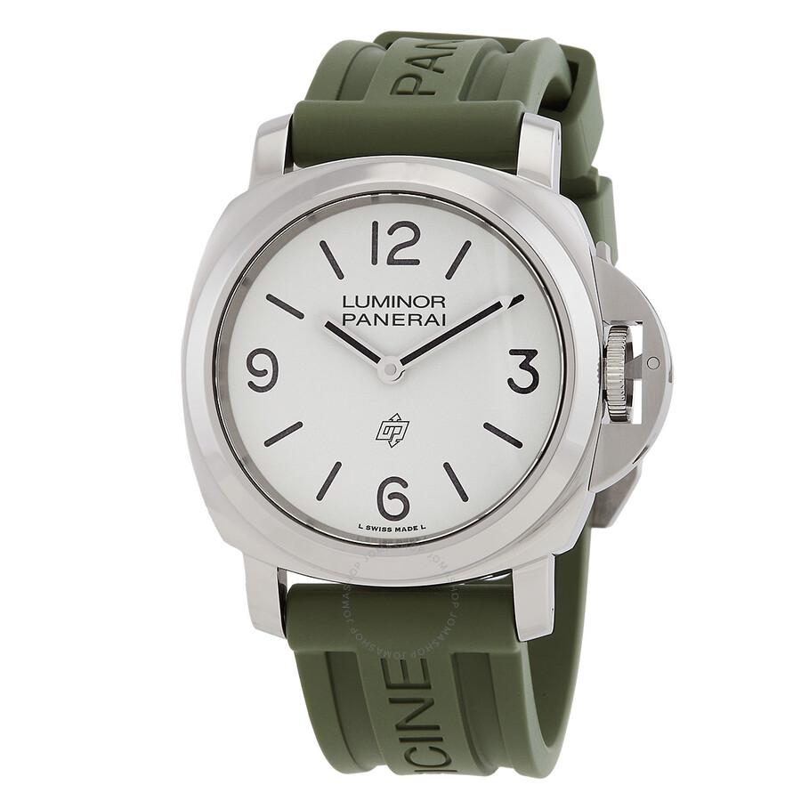 Panerai Luminor 44mm Base Logo Automatic White Dial Men's Watch PAM01087