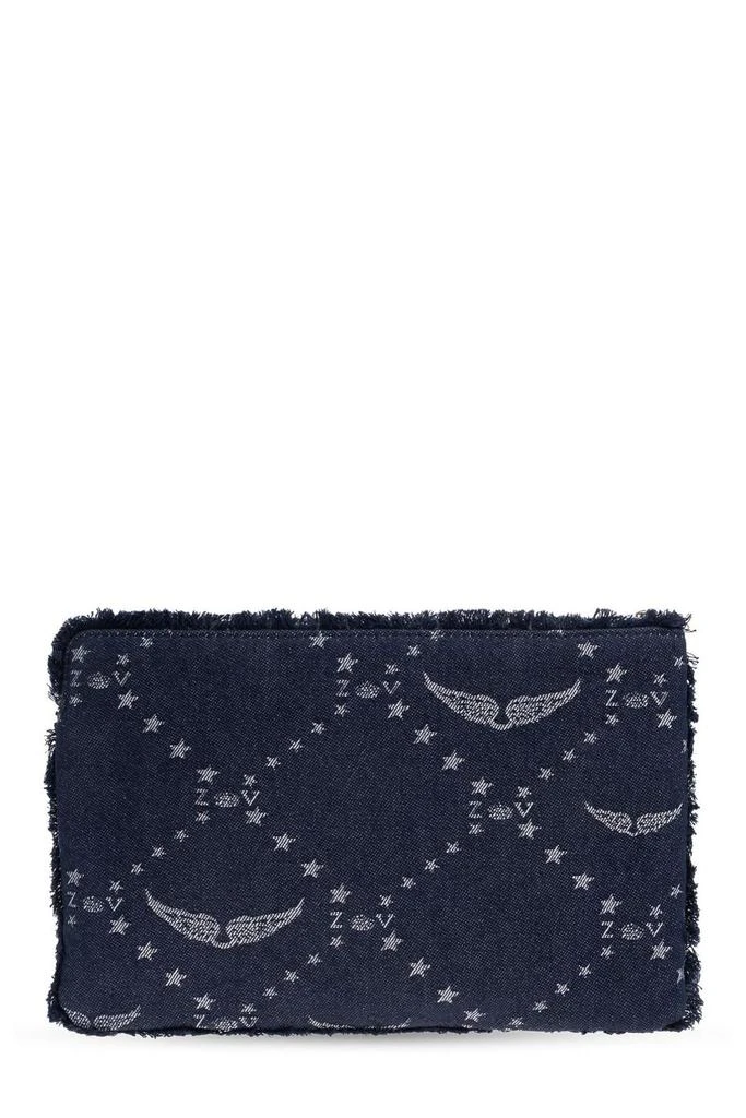 ZADIG 
VOLTAIRE Zadig 
Voltaire Angel Denim Monogram Clutch Bag 2