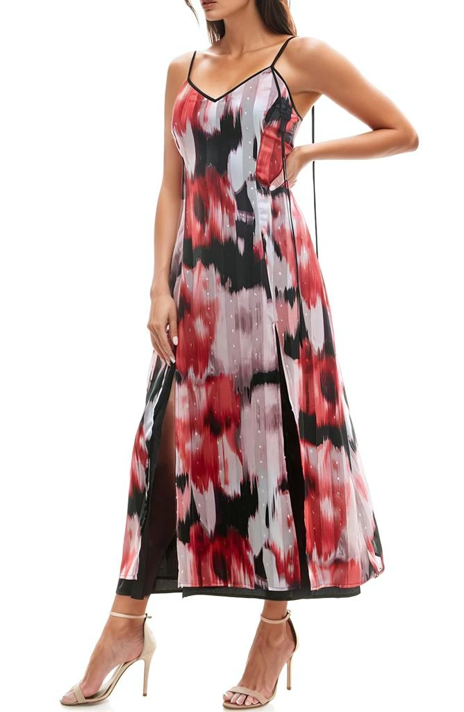 Socialite Metallic Clip Dot Chiffon Maxi Dress 3