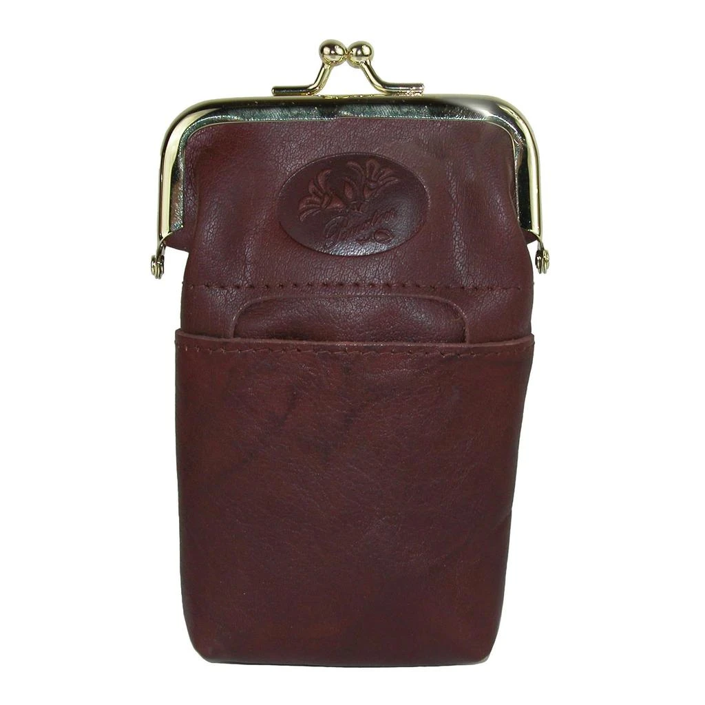 Buxton Women's Leather Framed Cigarette Case Wallet with Floral Emboss 6