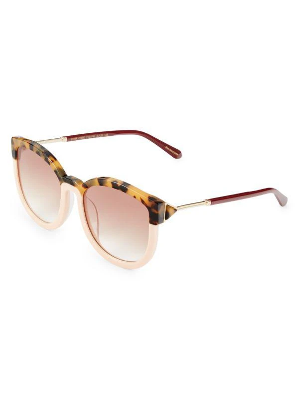 Karen Walker Super Hybrid 57MM Clubmaster Sunglasses 2