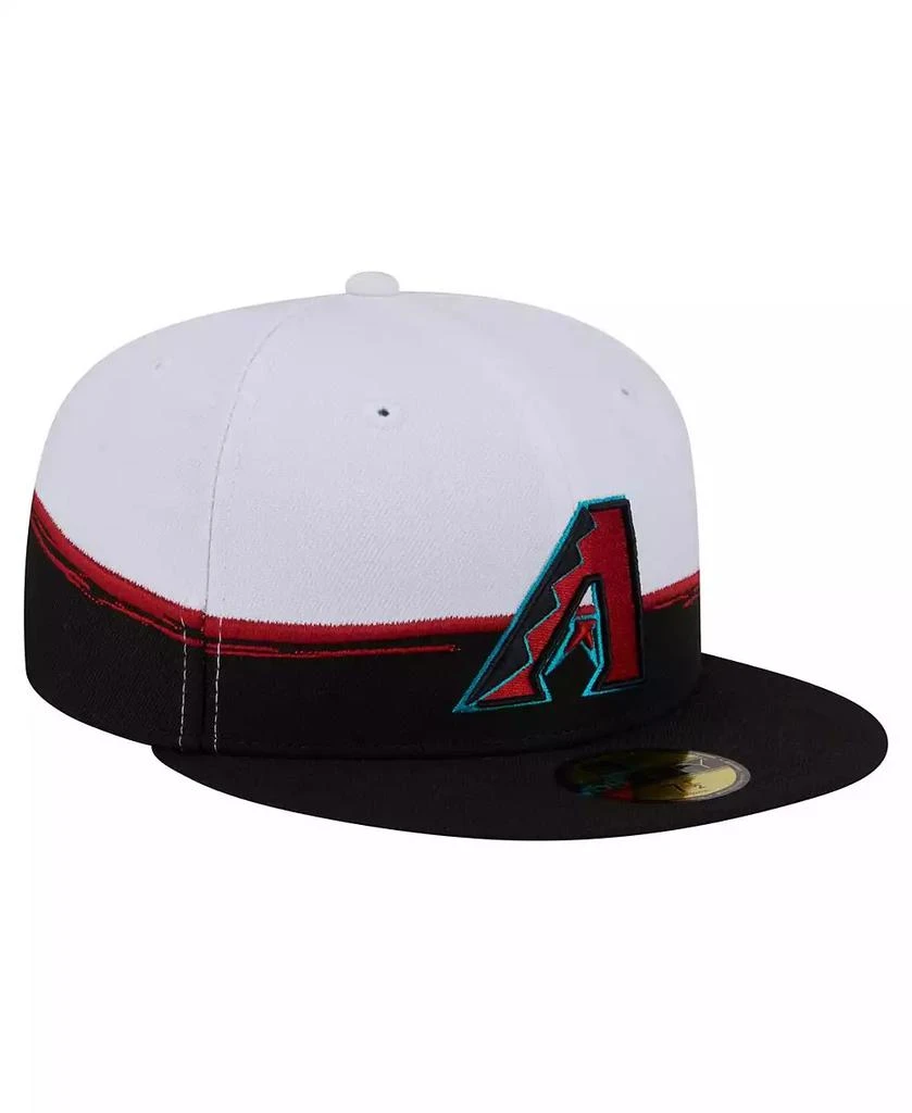 New Era Men's Black/White Arizona Diamondbacks Paint Stroke 59FIFTY Fitted Hat 3