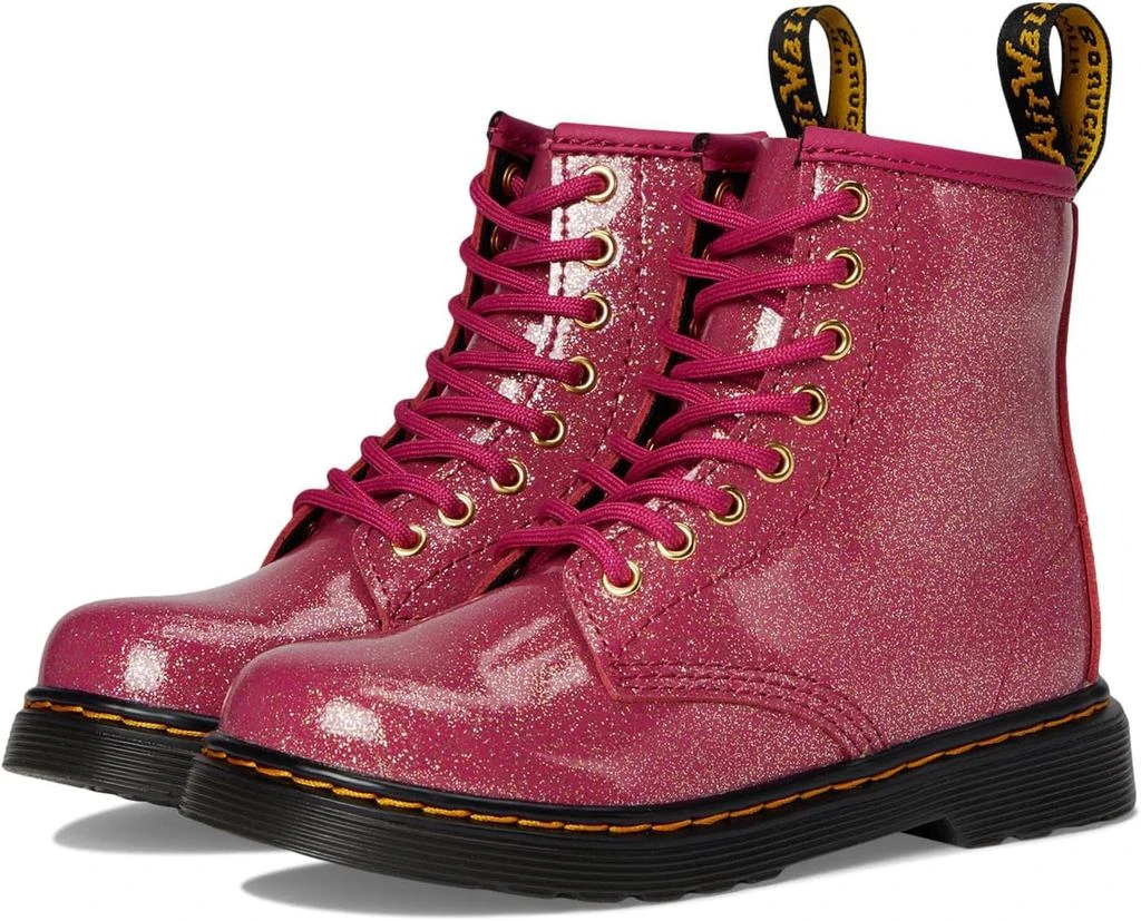 Dr. Martens Dr. Martens Unisex Kids 1460 Lace Up Boot (Toddler/Little Kid/Big Kid) Fuchsia/Silver/Gold Glitter 3 Little Kid Medium