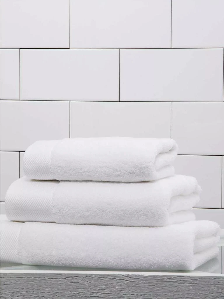 Frette Diamond Border Egyptian Cotton Bath Towel 1