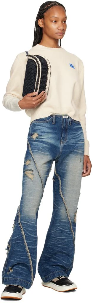 ADER error Blue Frayed Jeans 4