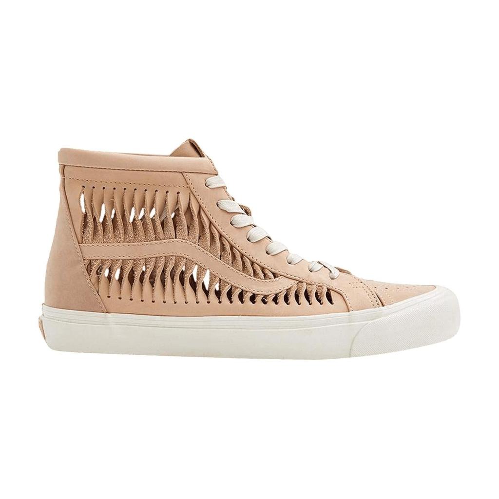 Vans Men's Ua Sk8-Hi Reissue Lx Twisted Leather Amberlight Sneaker In Light Brown/white