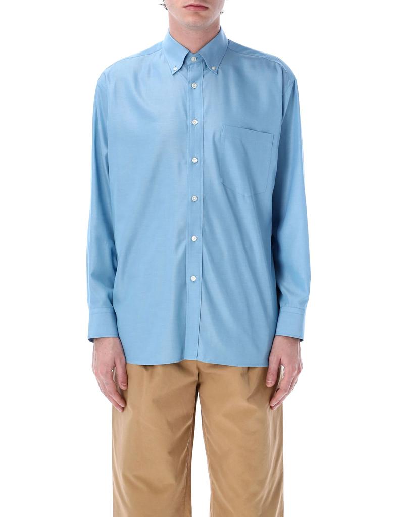 SILK BROAD BUTTON DOWN SHIRT - AURALEE Official Website