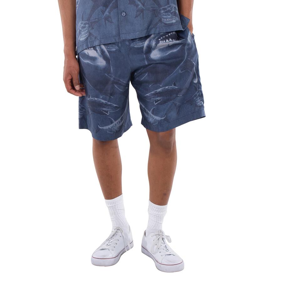 Burberry Shark-Print Silk Shorts