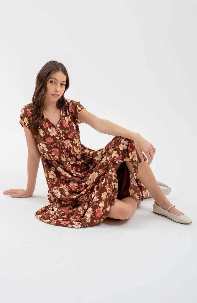 Blu Pepper Floral Button-Up Midi Dress 4