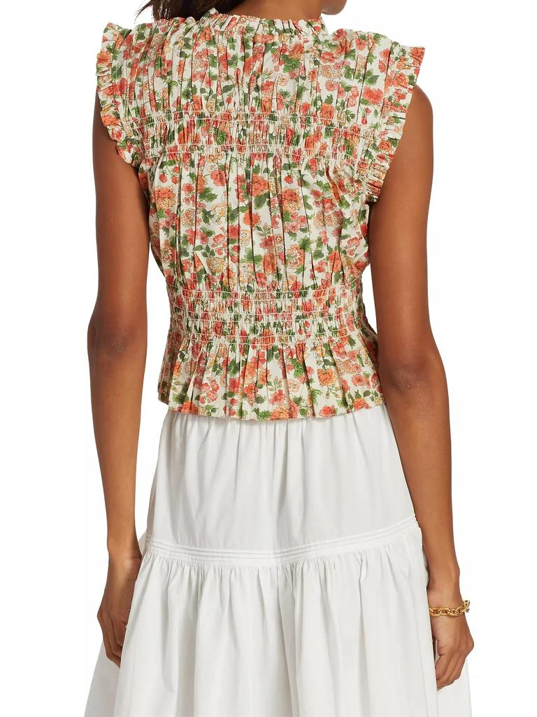DÔEN Nina Floral Smocked Top 5