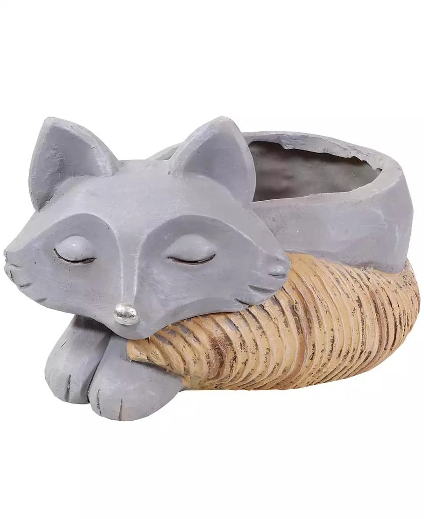 Sunnydaze Decor Finley the Fox Planter Statue - Indoor/Indoor Decorative Figurine - 12"