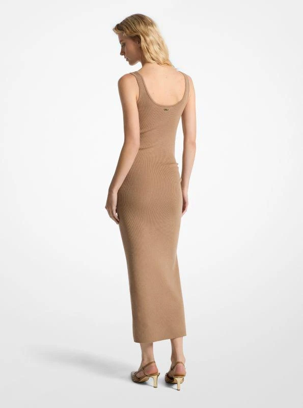 Michael Kors Stretch Wool Blend Ruched Tank Dress 2