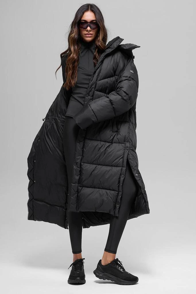 Alo Gold Rush Puffer Trench - Black 6