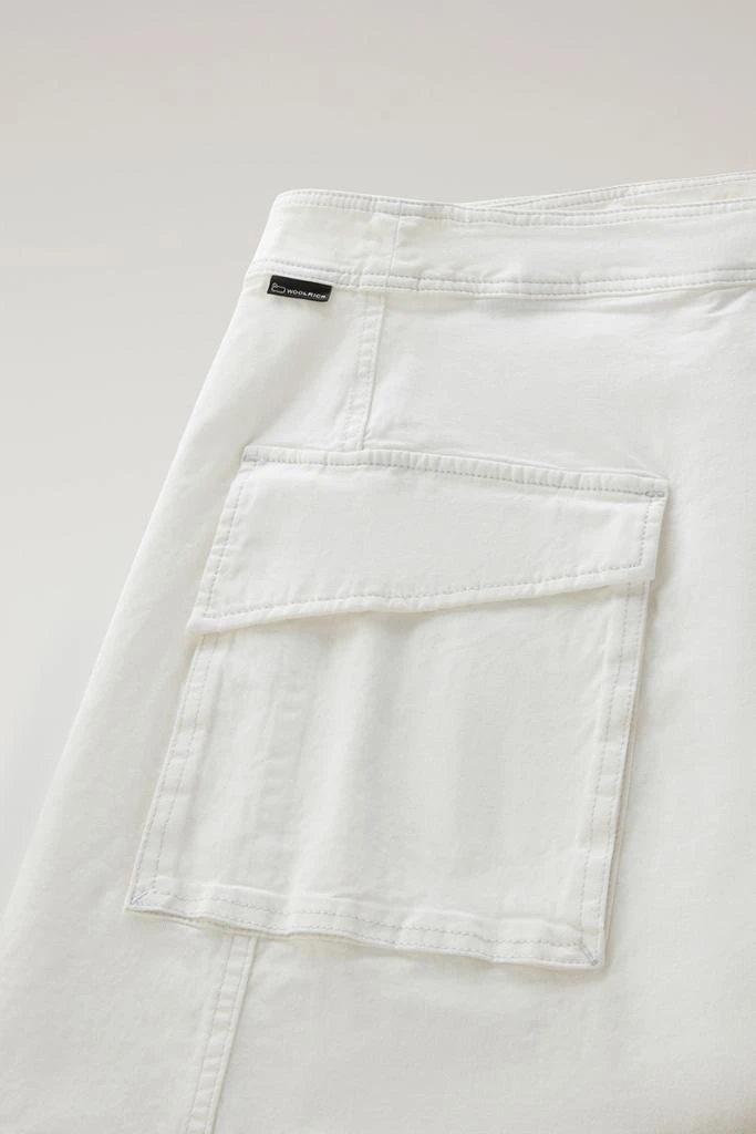 Woolrich Garment-Dyed Wrap Cargo Skirt in Cotton Twill - Women - White 4