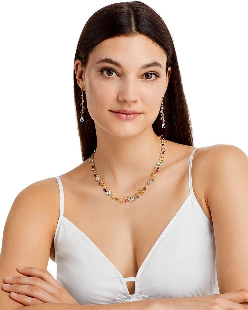 Marco Bicego 18K Yellow Gold Paradise Mixed Gemstone Drop Earrings 5