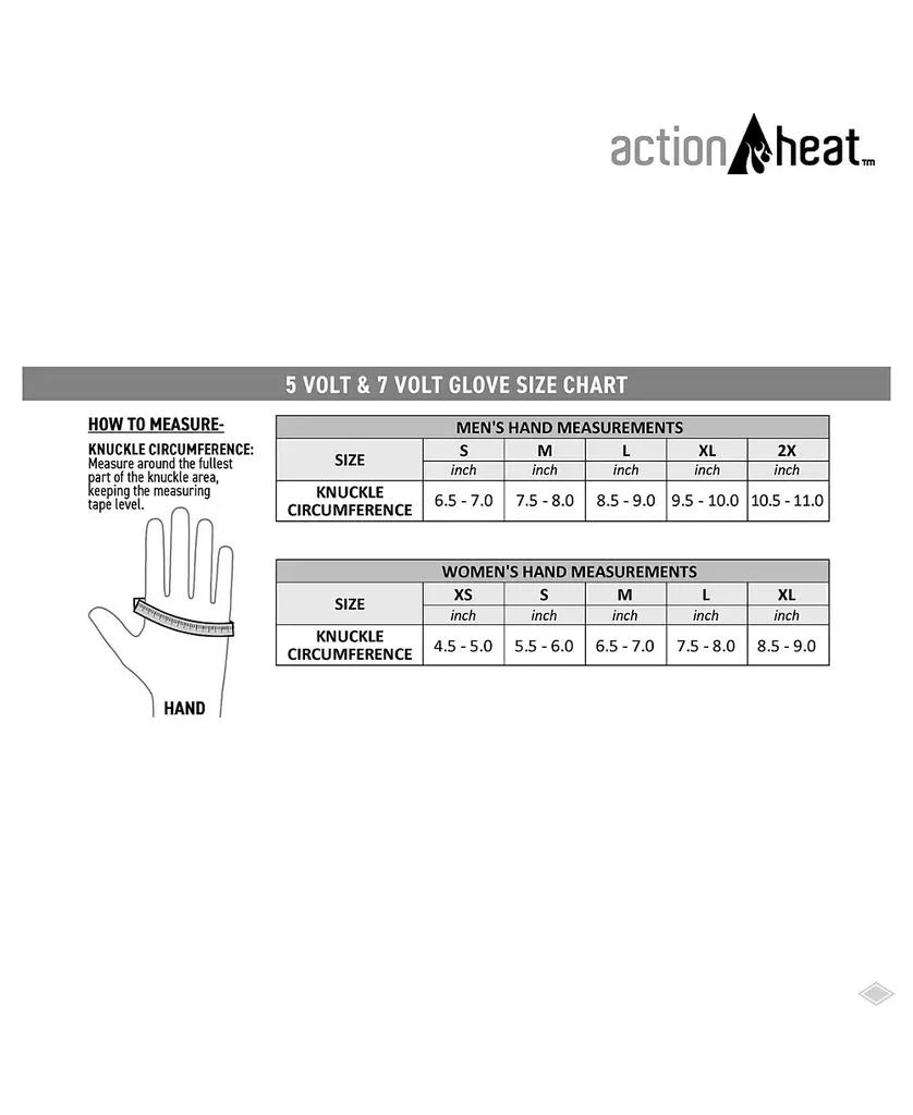 ActionHeat 7V Everyday Battery Heated Gloves - Women's - Black - X 4