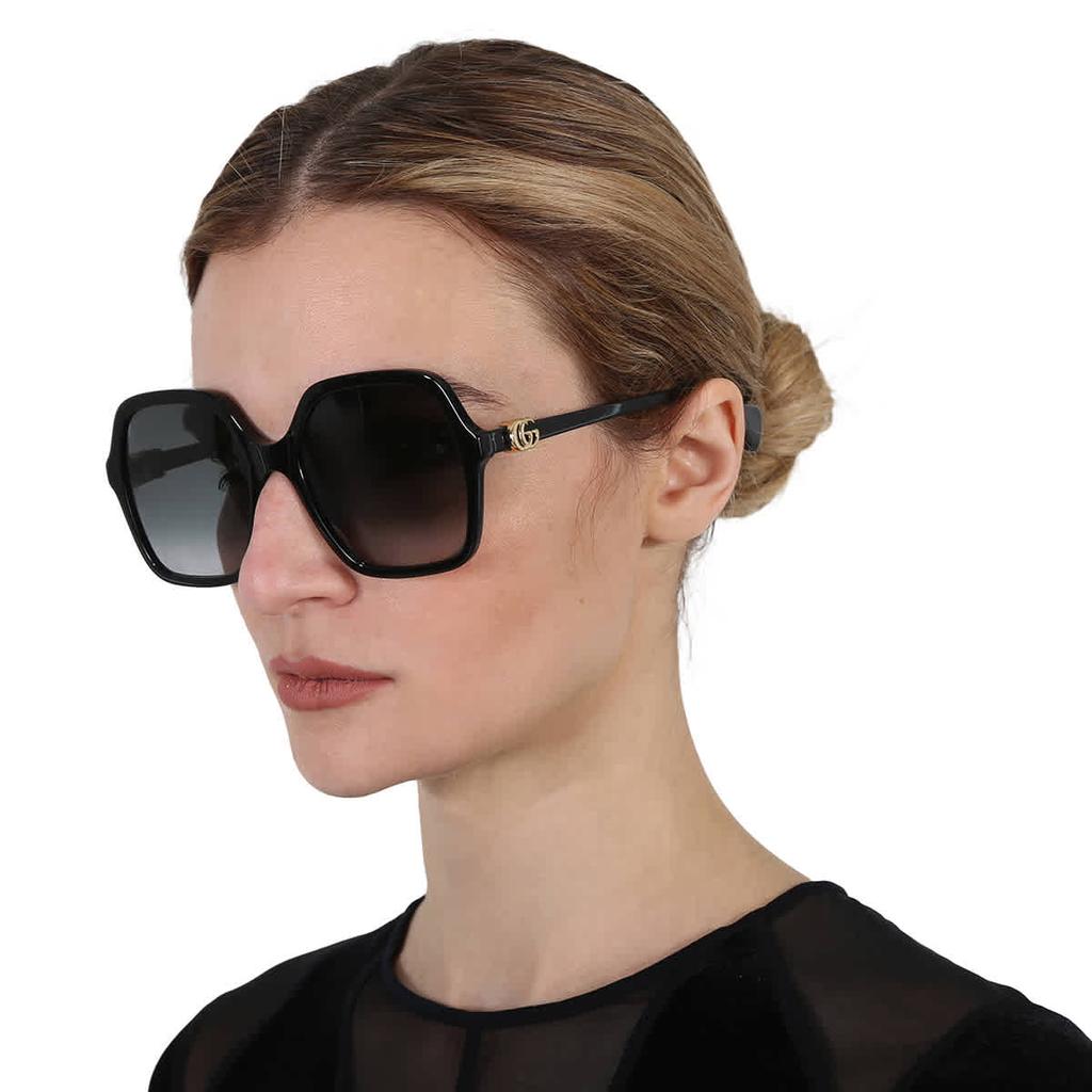 Gucci Grey Square Ladies Sunglasses GG1072S 001 56