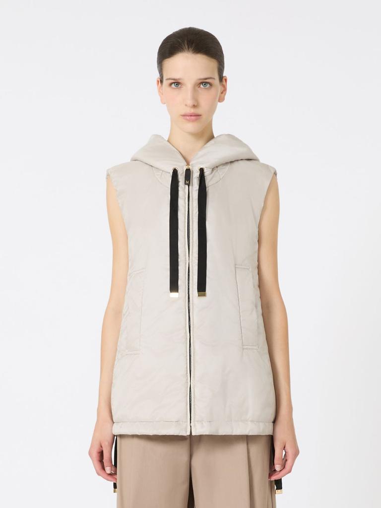 Max Mara Padded hooded gilet in water-repellent canvas