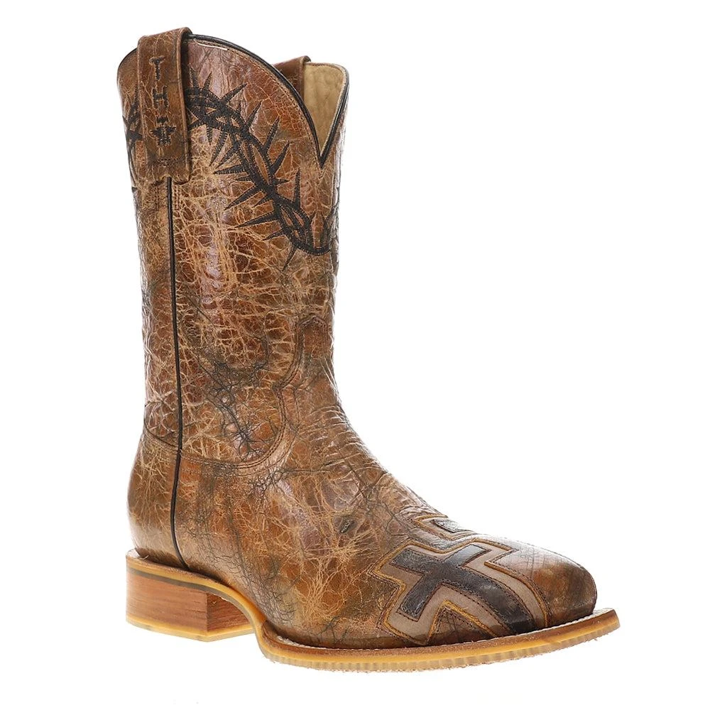 Tin Haul John 3:16 Square Toe Cowboy Boots 2