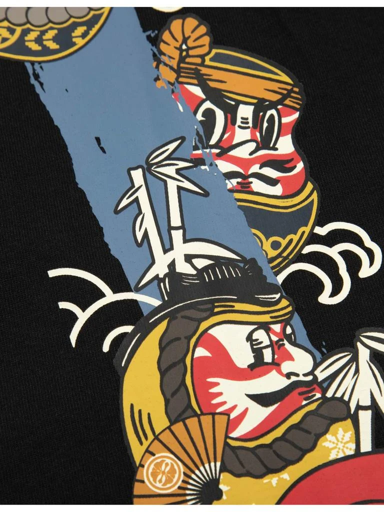 Evisu Kumadori Daruma Daicock Print T-shirt 4