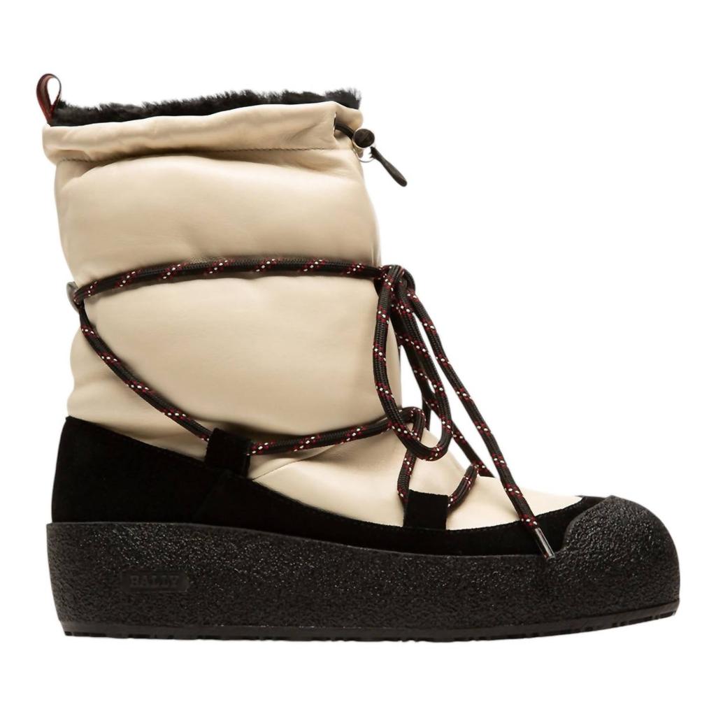Bally Women's Candye Lamb Nappa Leather Winter Boots In Bone