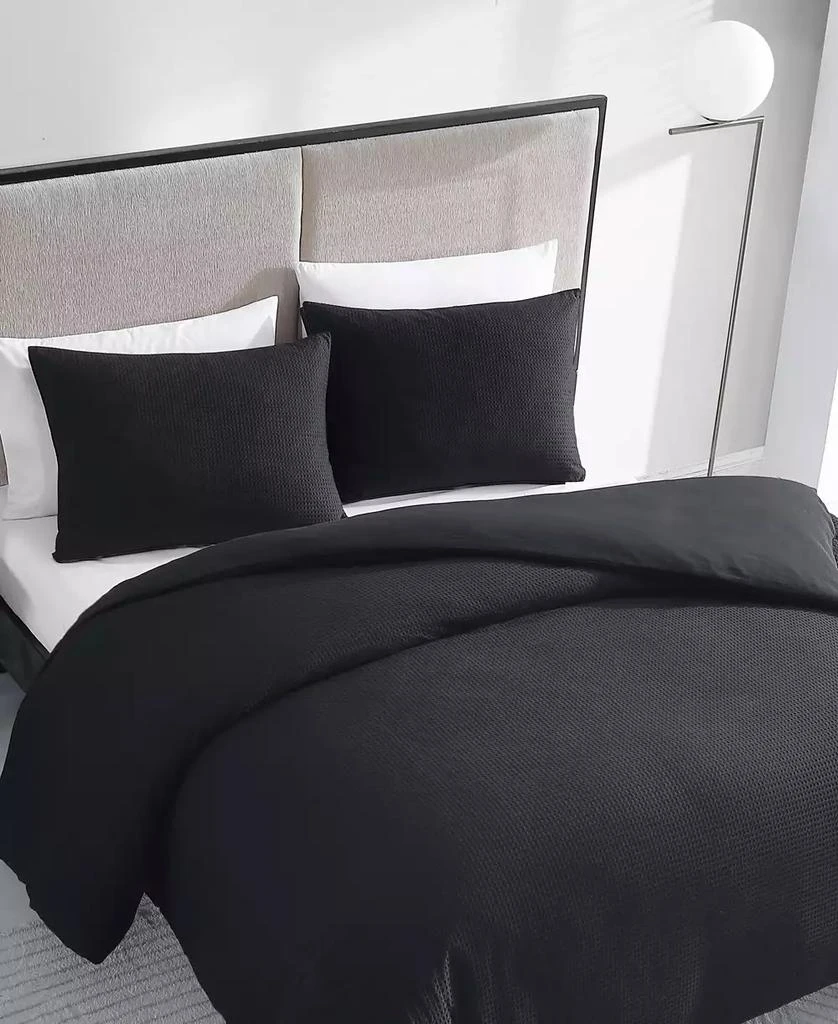 Vera Wang Waffle Pique Cotton 3 Piece Comforter Set 2