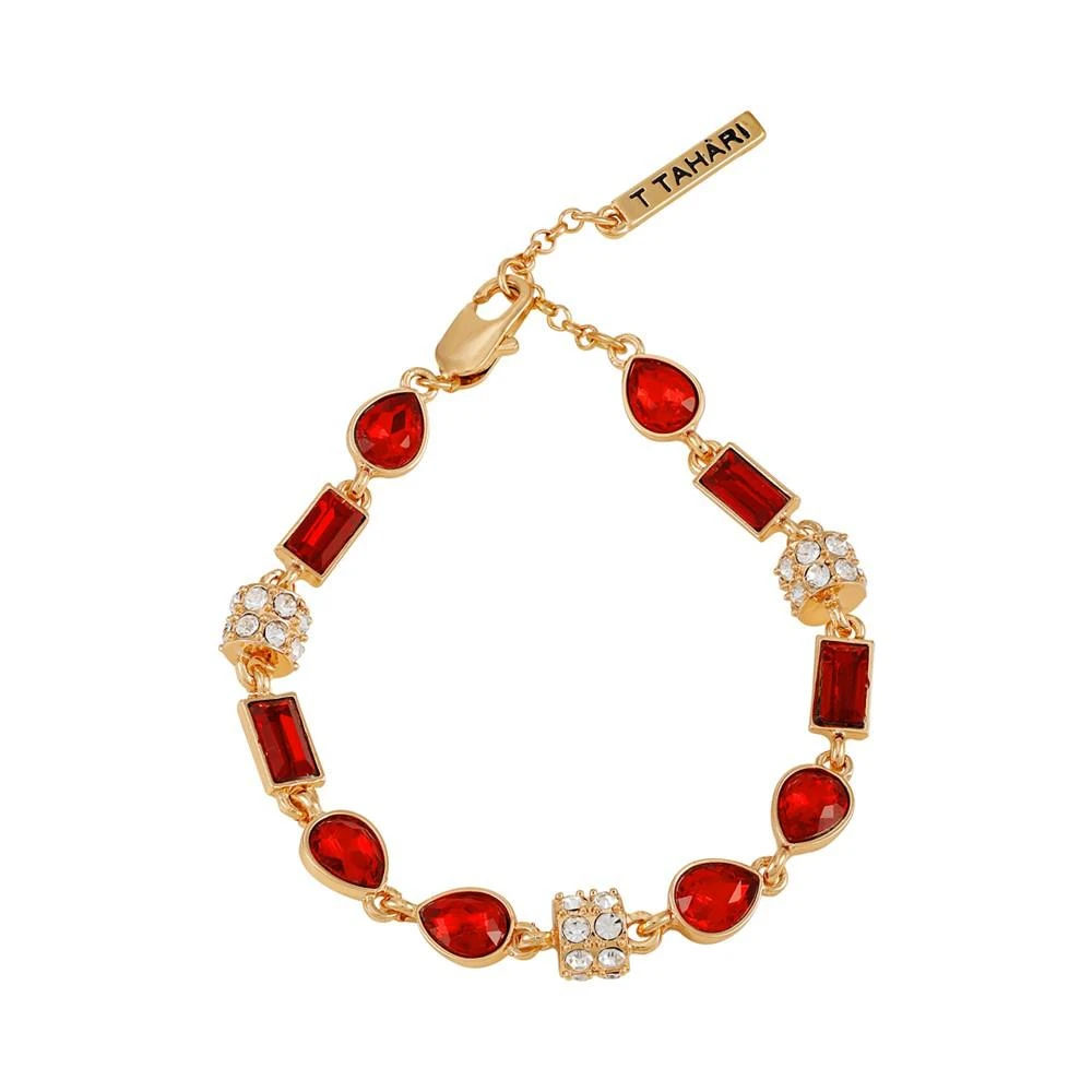 T Tahari Gold-Tone & Glass Stone Line Bracelet 1