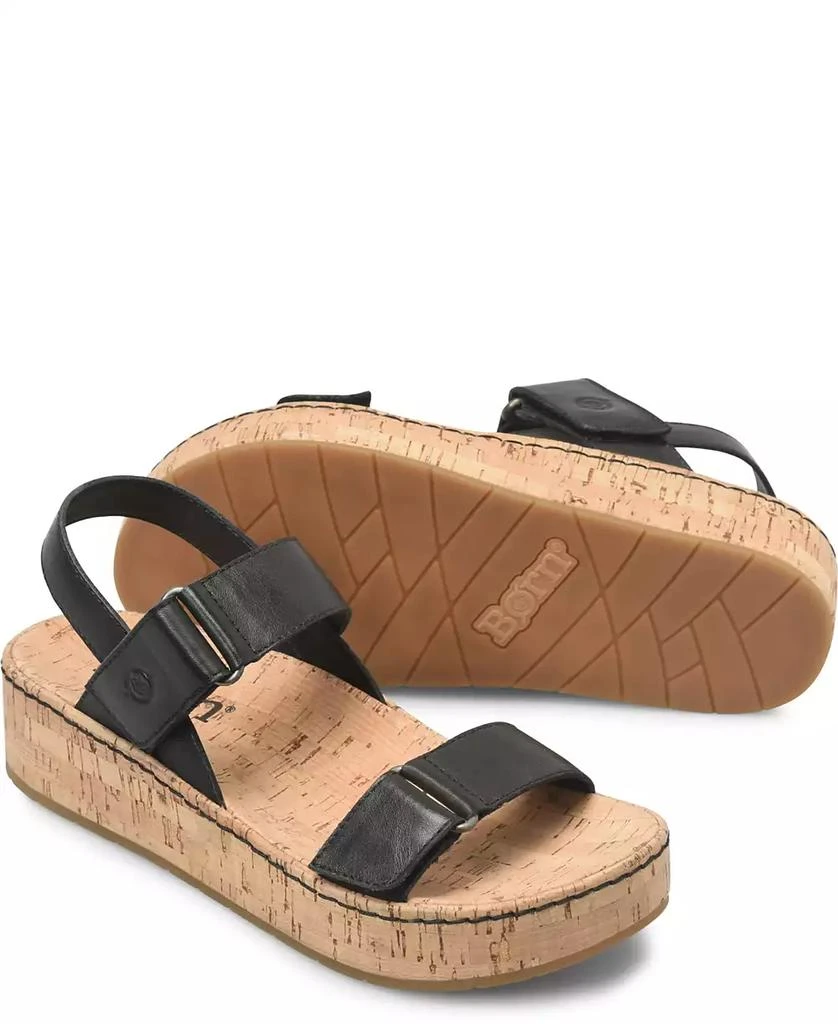 Born Women's Sloan Round Toe Wedge Sandals 7