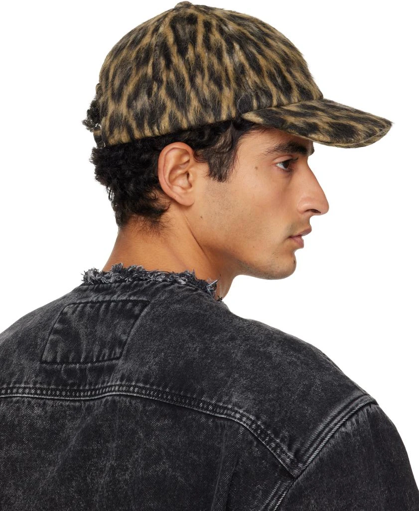 Lanvin Brown Leopard Print Cap 3
