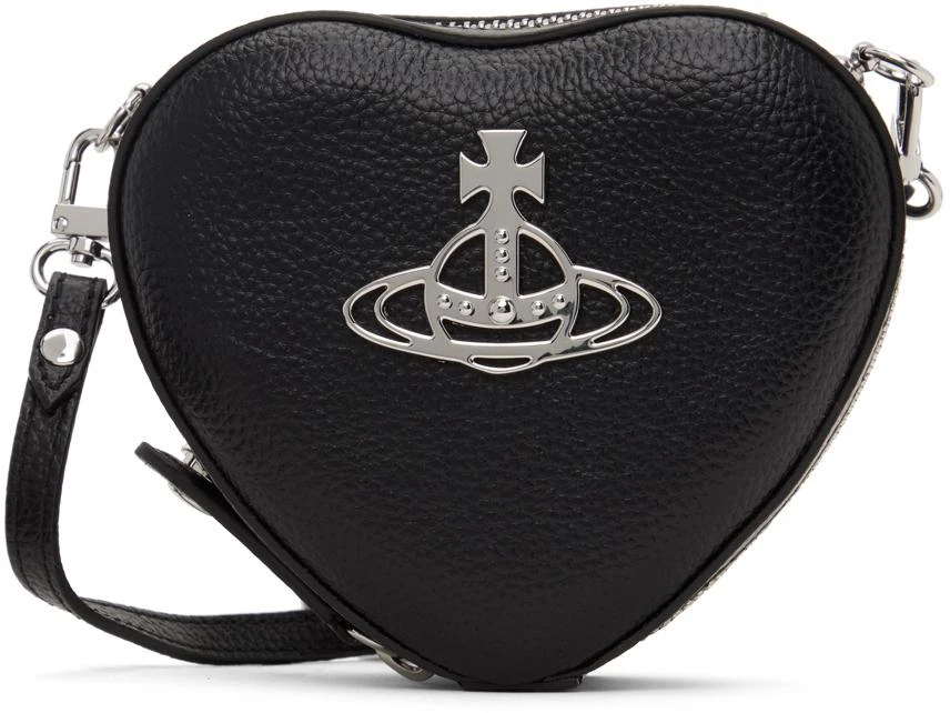 Vivienne Westwood Black Mini Louise Heart Crossbody Bag 1