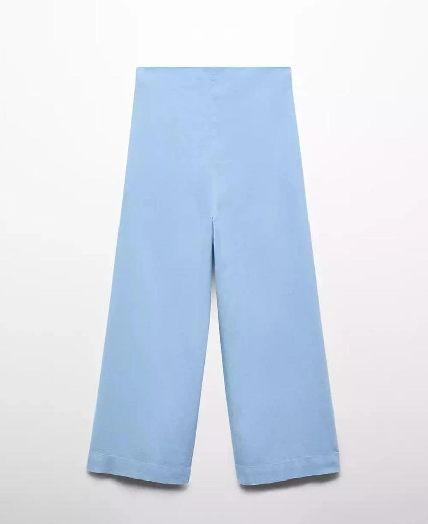 Mango Women's Wide Leg Linen Pants 2