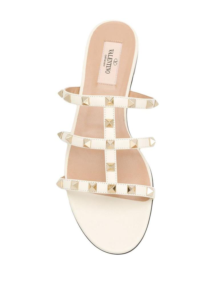Valentino Valentino Garavani Rockstud Leather Flat Sandals